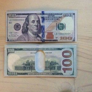 $100 Dollar Bill Wallet Cute Novelty Great Graduation Gift